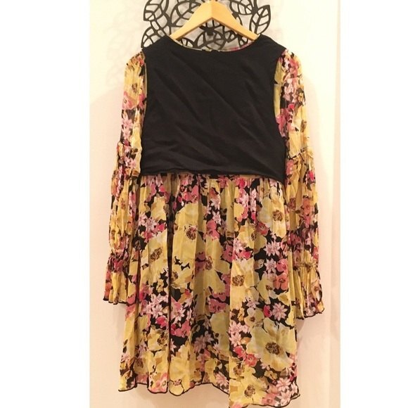 Free People Alice Vested Black Combo Floral Dress - Picture 8 of 10